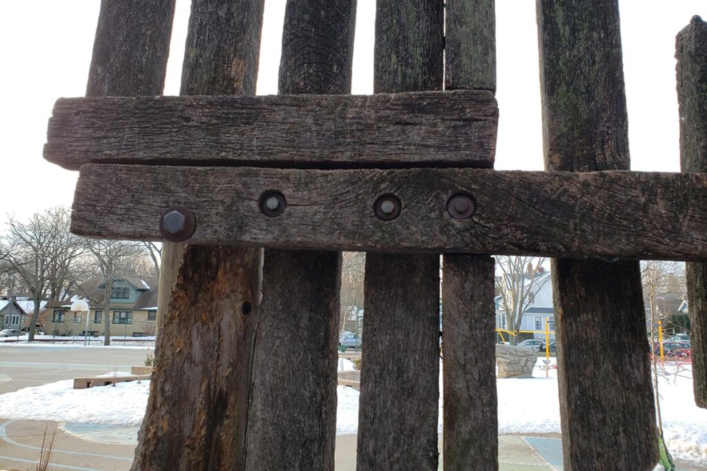 garden trellis at Lowell elementary